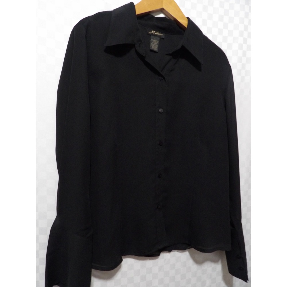 VINTAGE Milano Chiffon Button Up Blouse | L